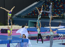 Bakıda batut gimnastikası üzrə FIG Dünya Kuboku yarışlarının açılış mərasimi keçirilib. Azərbaycan, 5 mart, 2016